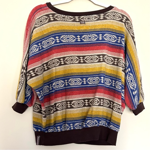 Billabong Women’s Striped Aztec Crewneck Sweater - Picture 7 of 11